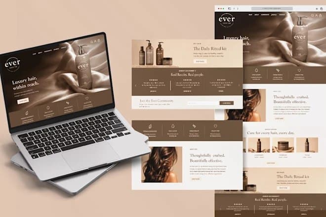 Custom Shopify landing page built for a specific campaign
